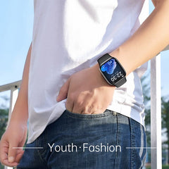 Smartwatch with blood pressure, heart rate Black