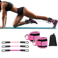 Ankle Resistance Bands with Cuffs for Leg and Glute Training