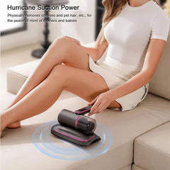 13KPa Mattress Vacuum Cleaner - Cordless with Purple Light for Bed and Sofa