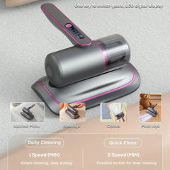 13KPa Mattress Vacuum Cleaner - Cordless with Purple Light for Bed and Sofa