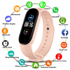 Bluetooth Smart Fitness Bracelet Heart Rate Monitor Watch