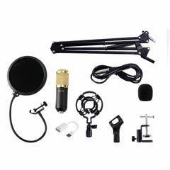 BM800 Studio Condenser Microphone Kit - Suspension Arm Stand Included