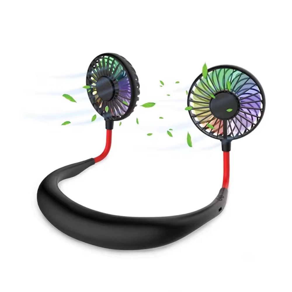 2-in-1 Rechargeable Neck Fan - Hanging & Desktop with 360¡ã Rotation