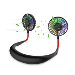2-in-1 Rechargeable Neck Fan - Hanging & Desktop with 360¡ã Rotation