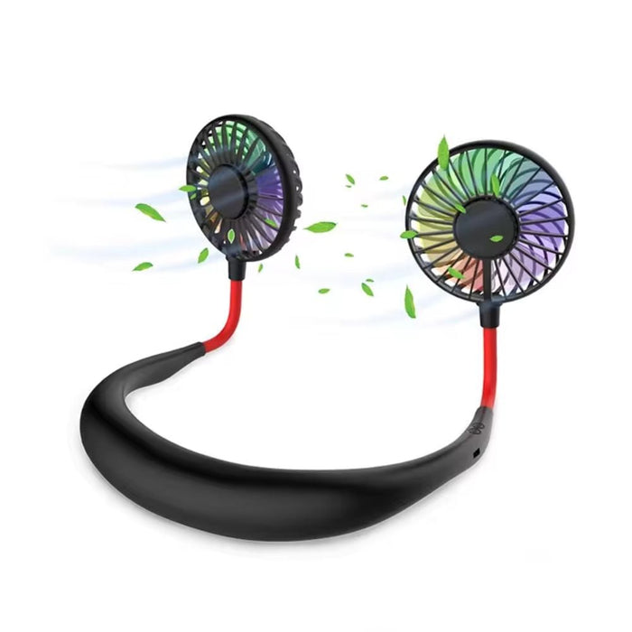 2-in-1 Rechargeable Neck Fan - Hanging & Desktop with 360¡ã Rotation