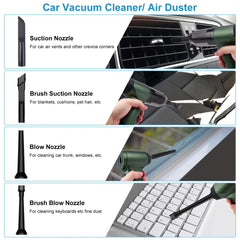 3-in-1 Cordless Car Vacuum Cleaner with Pump - Handheld High Suction