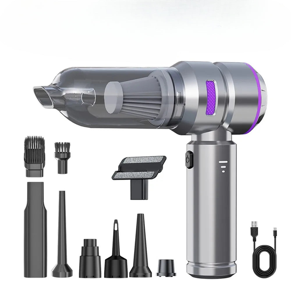 Wireless Mini Car Vacuum Cleaner - Strong Suction Portable for Home