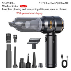 Wireless Mini Car Vacuum Cleaner - Strong Suction Portable for Home