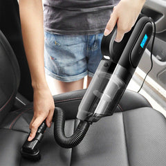 4-in-1 Car Vacuum Cleaner with Tire Inflator and LED Light - 12V Use