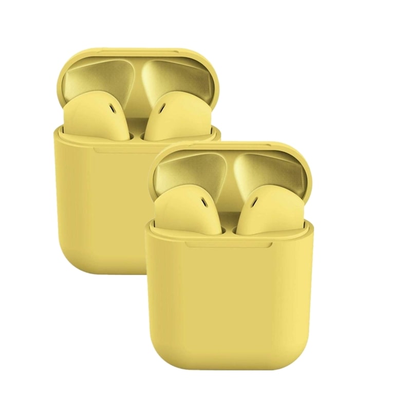 2-Pack inPods 12 Bluetooth 5.0 Earbuds Touch Control with Case - Yellow