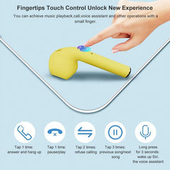 2-Pack inPods 12 Bluetooth 5.0 Earbuds Touch Control with Case - Yellow