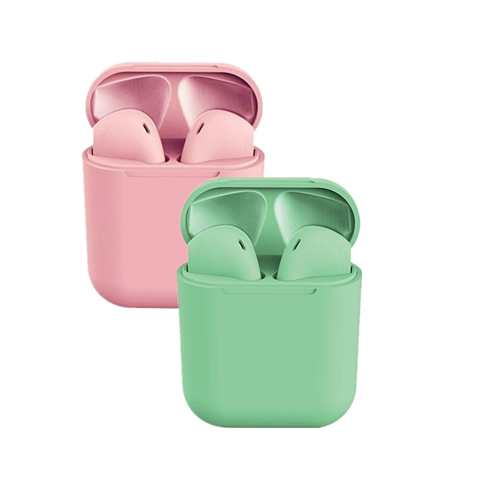 2-Pack inPods 12 Bluetooth 5.0 Earbuds Touch Control with Case - Pink&Green
