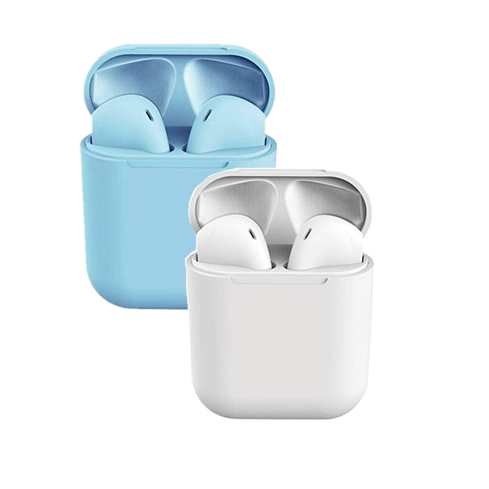 2-Pack inPods 12 Bluetooth 5.0 Earbuds Touch Control with Case - Blue&White