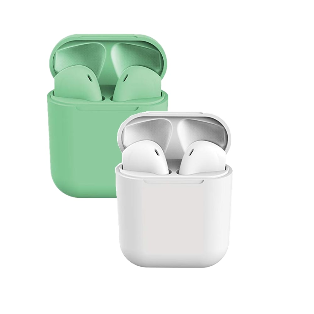 2-Pack inPods 12 Bluetooth 5.0 Earbuds Touch Control with Case - Green&White