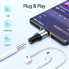 2pcs USB-C to 3.5mm Audio Magnetic Adapter for Type-C Devices
