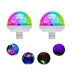 2pcs USB Sound Control Magic Ball LED Light - White