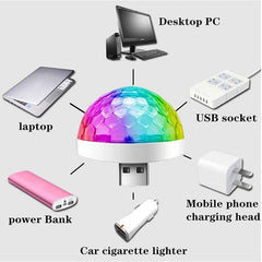 2pcs USB Sound Control Magic Ball LED Light - White