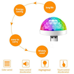 2pcs USB Sound Control Magic Ball LED Light - White
