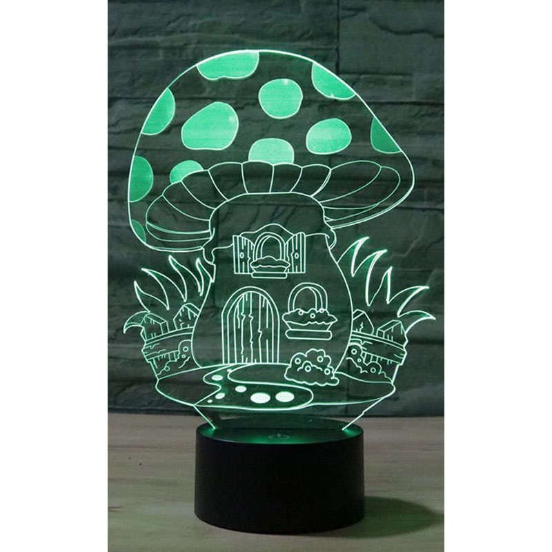 3D Mushroom Night Light - 7 Color Touch LED Table Lamp Gift
