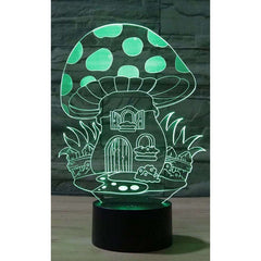 3D Mushroom Night Light - 7 Color Touch LED Table Lamp Gift