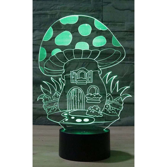 3D Mushroom Night Light - 7 Color Touch LED Table Lamp Gift