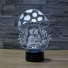 3D Mushroom Night Light - 7 Color Touch LED Table Lamp Gift