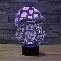 3D Mushroom Night Light - 7 Color Touch LED Table Lamp Gift
