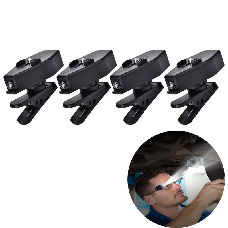 4 Pcs Mini Eyeglass Reading Lights - Adjustable for Camping Fishing