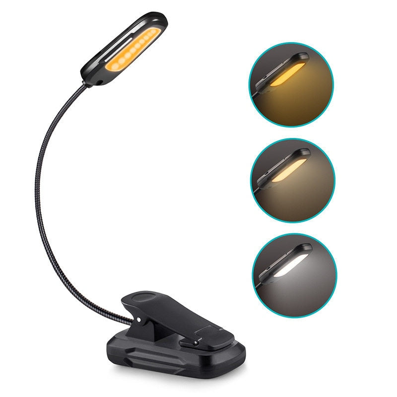 9 LED Clip-on Book Light - For Bed Reading with Books & Kindles