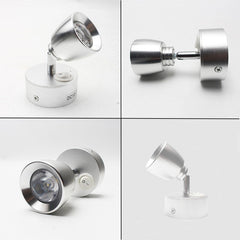 Silver Auto Reading Light 12V - Adjustable Neural LED for Bedside