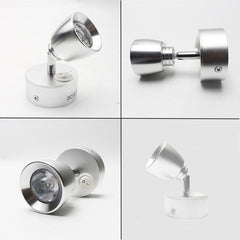 Silver Auto Reading Light 12V - Adjustable Warm LED for Bedside