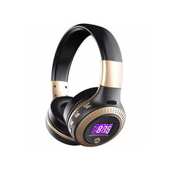 B19 Wireless Bluetooth Headset with Mic Stereo Earphones TF/aux Support ¨C Black&Gold