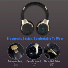 B26T Blackgold Wireless Bluetooth Headphones with ANC&Deep Bass - 10H Playtime