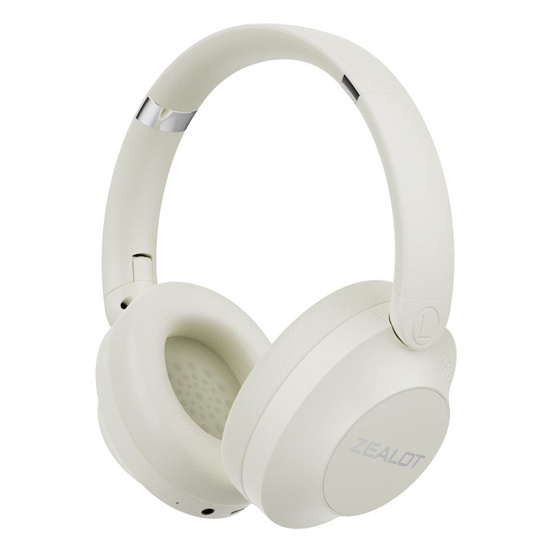 White Bluetooth Over?Ear HiFi Foldable Headphones for Travel