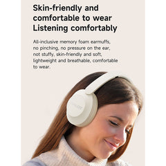 White Bluetooth Over?Ear HiFi Foldable Headphones for Travel