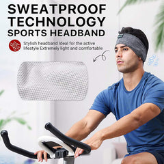 Grey Bluetooth Music Headphones Hands-Free for Sleeping&Workout
