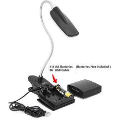 USB/DC & Battery Book Light - 3 Brightness Levels for Travel