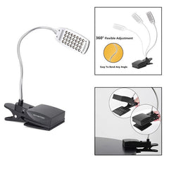 USB/DC & Battery Book Light - 3 Brightness Levels for Travel