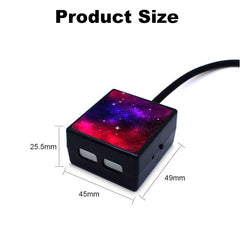 Red-Blue USB Starry Light - Rotating Voice-Activated Car Lamp