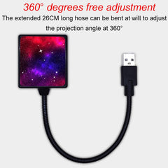 Red-Blue USB Starry Light - Rotating Voice-Activated Car Lamp