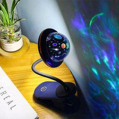 Blue LED Folding Book Light 2W - Dimmable Mini Projector Lamp
