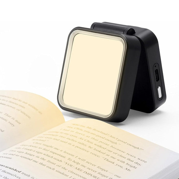 Black Clip-on Reading Light - 3 Color Enhanced Brightness for Camping