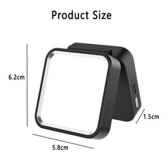 Black Clip-on Reading Light - 3 Color Enhanced Brightness for Camping
