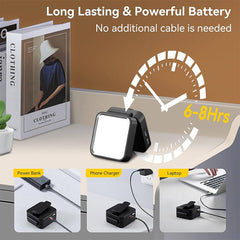 White Clip-on Reading Light - 3 Color Modes Enhanced Brightness