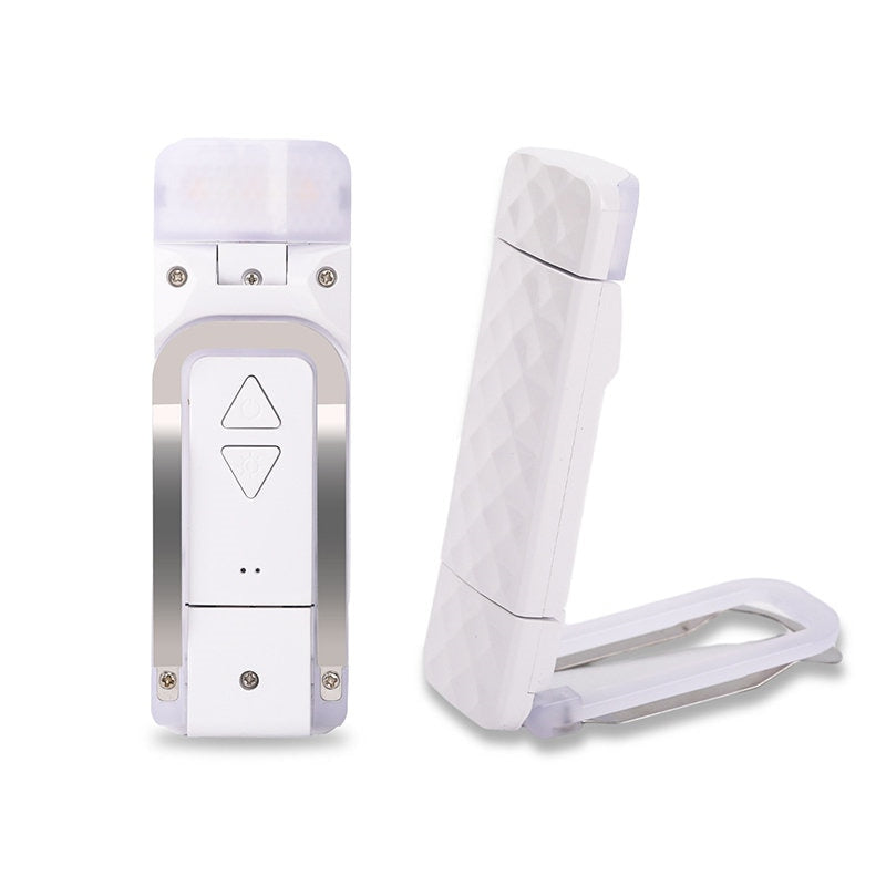 White Clip-on Rechargeable Reading Light - 3 Color 5 Brightness