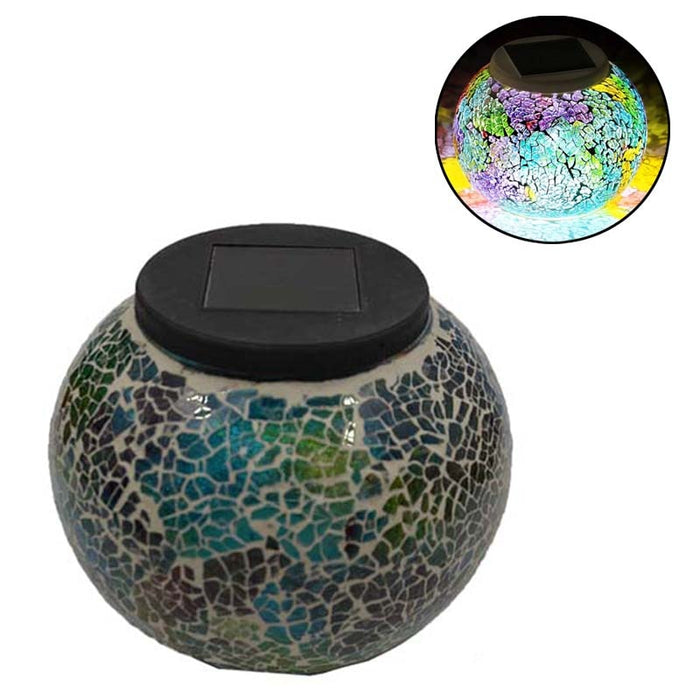 Color Changing Mosaic Star Solar Light - Waterproof Globe for Garden