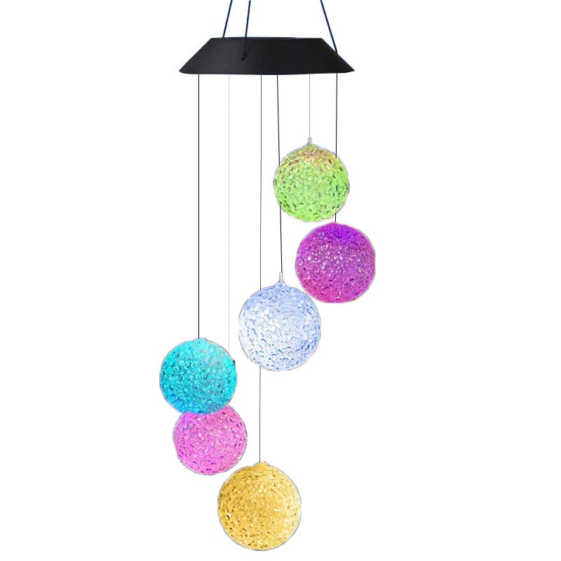 RiceGrains Colorful Solar Wind Chimes - Gardening Christmas Gift