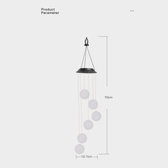 RiceGrains Colorful Solar Wind Chimes - Gardening Christmas Gift