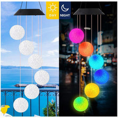 RiceGrains Colorful Solar Wind Chimes - Gardening Christmas Gift