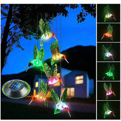 Hummingbird Solar Wind Chimes - Christmas Gardening Gift for Mom